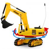 (Novo Modelo) Escavadeira Controle Remoto Cabine Gira 680º
